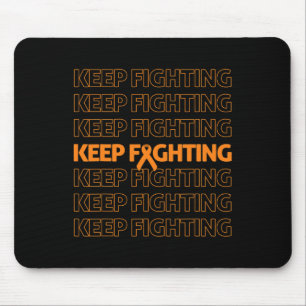 Awareness Keep Fighting Orange Ribbon Boxing Glove Mouse Mat