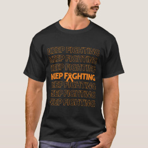 Awareness Keep Fighting Orange Ribbon Boxing Glove T-Shirt