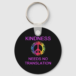 Awareness Kindness Needs No Translation Asl Key Ring