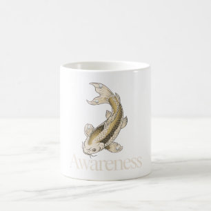 Awareness Koi Symbol for Daily Mindful Reflection Coffee Mug