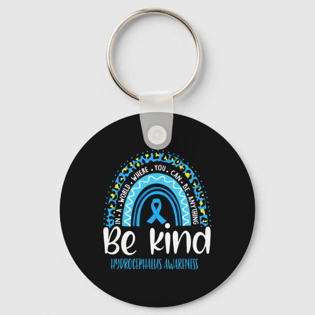 Awareness Leopard Rainbow Choose Kindness  Key Ring (Front)
