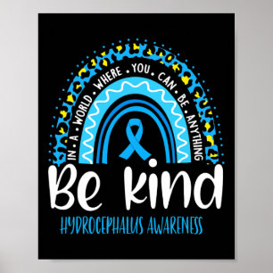 Awareness Leopard Rainbow Choose Kindness  Poster