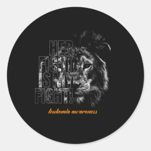 Awareness Leukaemia Awareness Month Warrior Classic Round Sticker