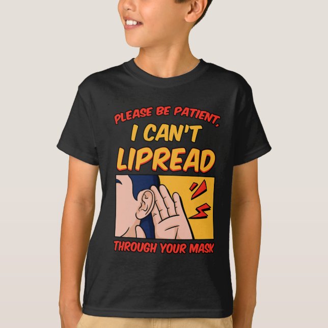 Awareness Lipreading Hearing Loss Asl  T-Shirt (Front)