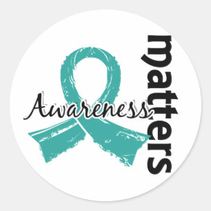 Awareness Matters 7 Ovarian Cancer Classic Round Sticker