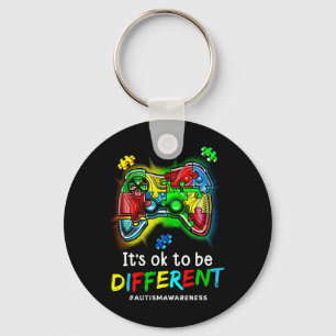 Awareness Men Kids Boys Autism Video Game Month Key Ring