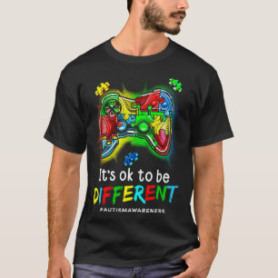 Awareness Men Kids Boys Autism Video Game Month  T-Shirt