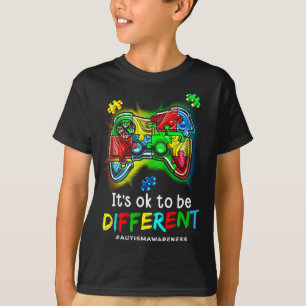 Awareness Men Kids Boys Autism Video Game Month T-Shirt