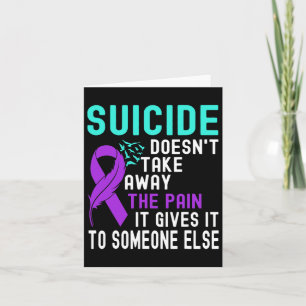 Awareness Mental Health Suicide Prevention Awarene Card