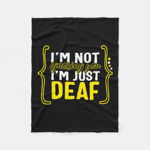 Awareness Month Asl Language Support Not Ignoring Fleece Blanket