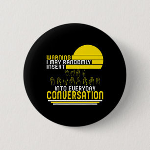 Awareness Month Asl Randomly Insert Love Deaf Comm 6 Cm Round Badge