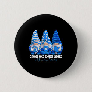 Awareness Month Blue Ribbon Gnomies Support  6 Cm Round Badge