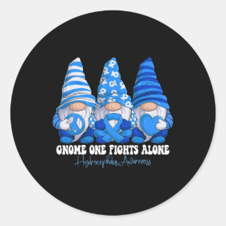 Awareness Month Blue Ribbon Gnomies Support  Classic Round Sticker