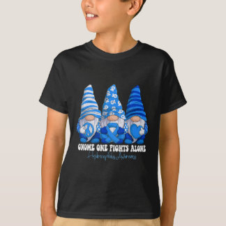 Awareness Month Blue Ribbon Gnomies Support  T-Shirt