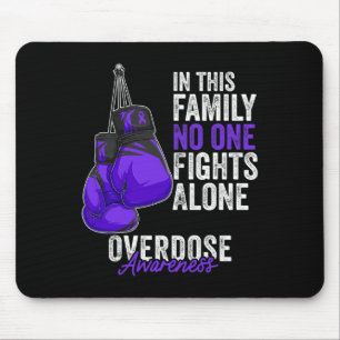 Awareness Month Boxing Gloves Purple Ribbon  Mouse Mat