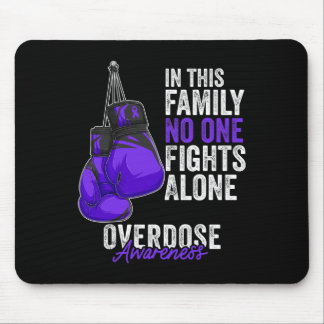 Awareness Month Boxing Gloves Purple Ribbon  Mouse Mat