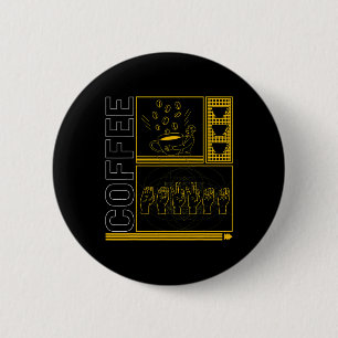 Awareness Month Coffee Asl Lover Trendy Love Deaf 6 Cm Round Badge