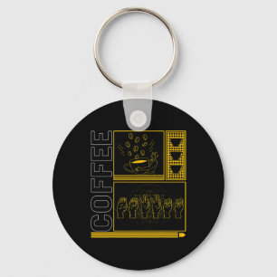 Awareness Month Coffee Asl Lover Trendy Love Deaf Key Ring