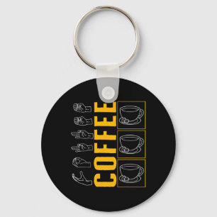 Awareness Month Coffee Asl Lover Trendy Love Deaf Key Ring