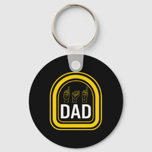 Awareness Month Dad Asl Father's Day Gift Trendy D Key Ring