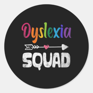 Awareness Month Dyslexia Teacher Therapist  Classic Round Sticker