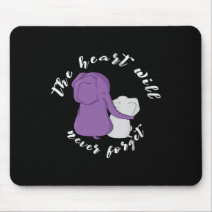 Awareness Month I End Purple Ribbon Elephant 1 Mouse Mat