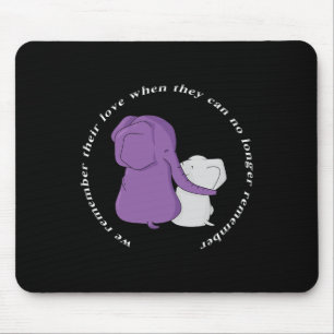 Awareness Month I End Purple Ribbon Elephant 4 Mouse Mat