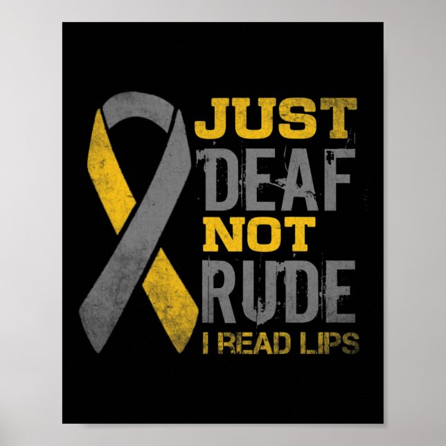 Awareness Month Just Deaf Not Rude Asl Sign Langua (Front)