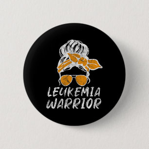 Awareness Month Messy Bun Retro Women's Warrior 6 Cm Round Badge