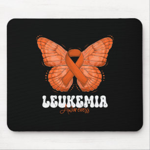 Awareness Month Orange Ribbon Butterfly Mouse Mat