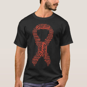 Awareness Month Orange Ribbon With Words T-Shirt