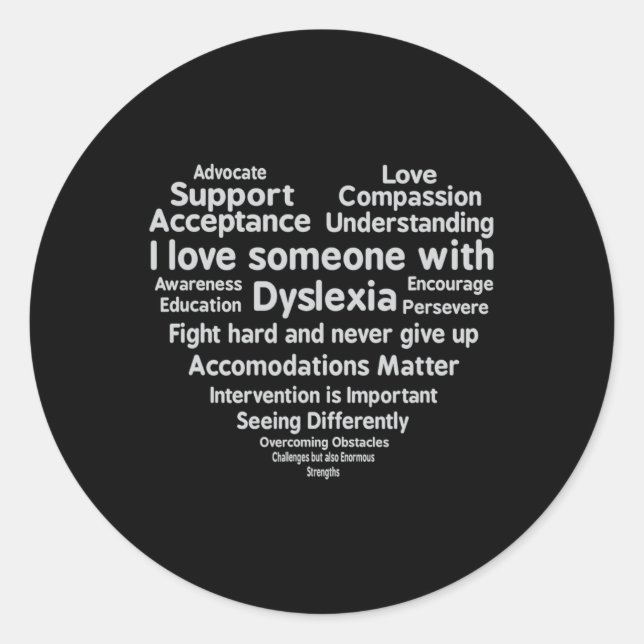 Awareness Month Support T Shirt  Classic Round Sticker (Front)