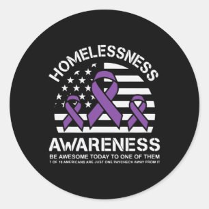 Awareness Month USA Flag Classic Round Sticker