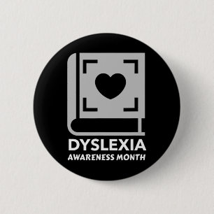 Awareness Month With Book And Heart 6 Cm Round Badge