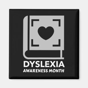 Awareness Month With Book And Heart  Magnet