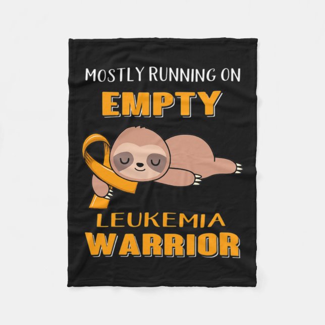 Awareness Mostly Running On Empty Warrior Support  Fleece Blanket (Front)