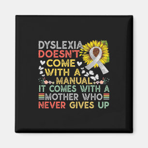 Awareness Mother Dyslexic Warrior Vintage  Magnet