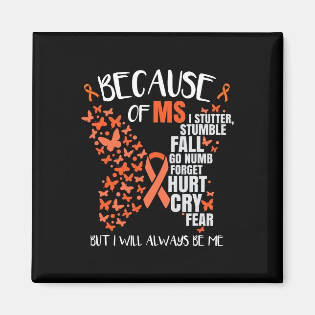 Awareness Multiple Sclerosis Butterfly  Magnet (Front)