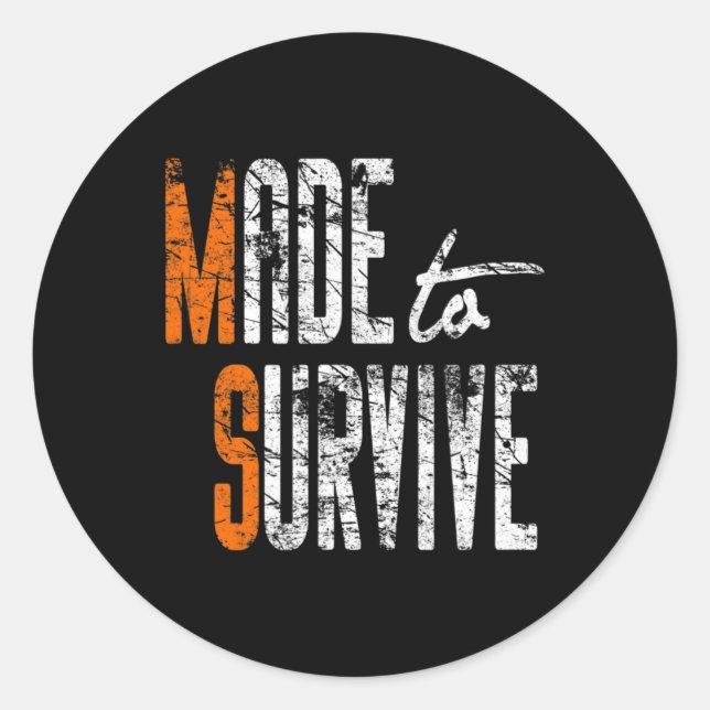 Awareness - Multiple Sclerosis Warrior  Classic Round Sticker (Front)