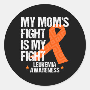 Awareness Mum Fight Orange Ribbon Gift Idea Classic Round Sticker