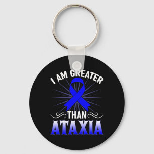 Awareness Neurological Sign Hemiataxia Blue Ribbon Key Ring