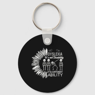 Awareness Not Disability Different Dabbing Skeleto Key Ring