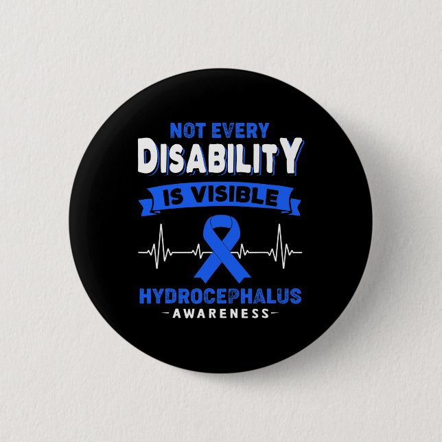 Awareness Not Every Disability Is Visible  6 Cm Round Badge (Front)