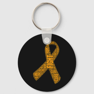 Awareness Orange Fight Hope Cure Ribbon Key Ring