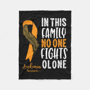 Awareness Orange Ribbon Cancer Survivor Gift Fleece Blanket