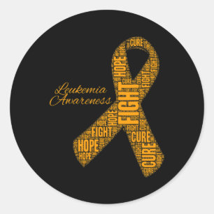 Awareness Orange Ribbon Fight Hope Cure Classic Round Sticker