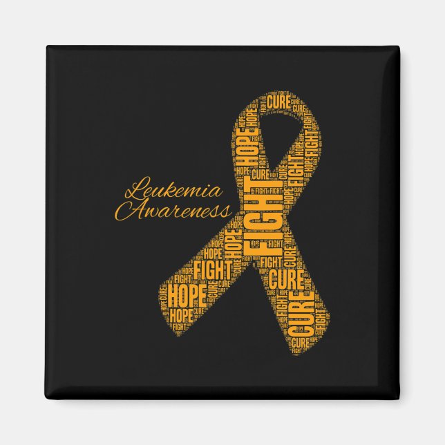 Awareness Orange Ribbon Fight Hope Cure  Magnet (Front)