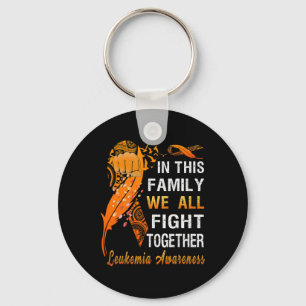 Awareness Orange Ribbon In This Family We All Figh Key Ring