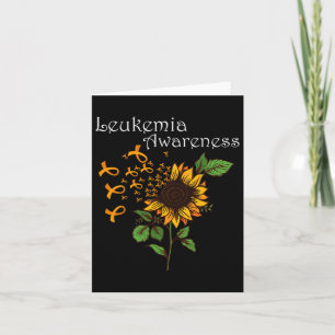 Awareness Orange Ribbon With Sunflower Card