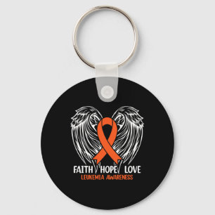 Awareness Orange Survivor Ribbon Men Women Warrior Key Ring